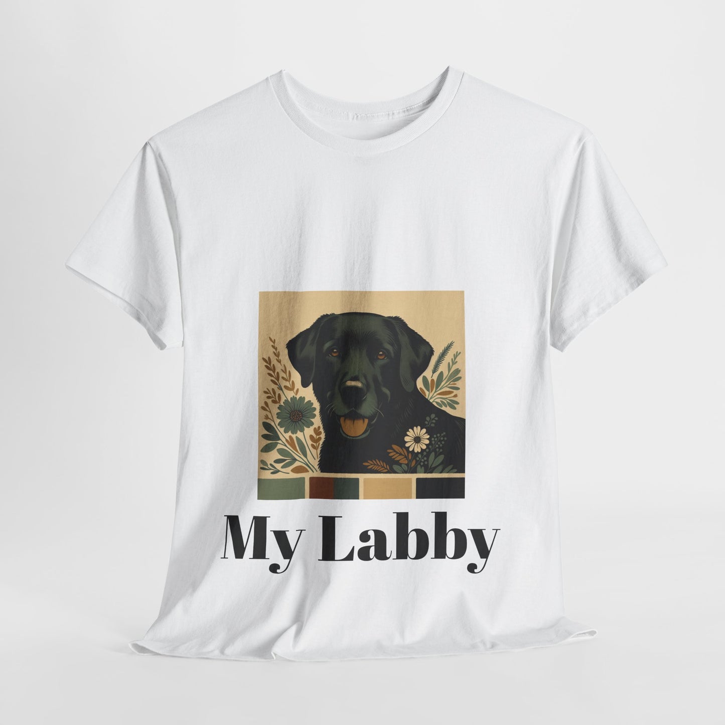 Unisex Pet T-Shirt, My Labby Graphic Tee, Black Labrador, Casual Everyday Wear