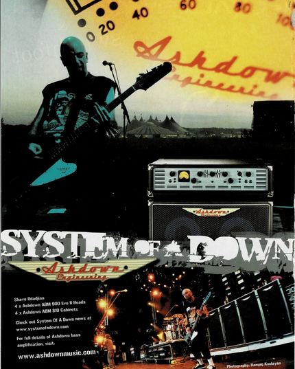 Ashdown Engineering - Shavo Odadjian of System Of A Down - 2005 Print Ad