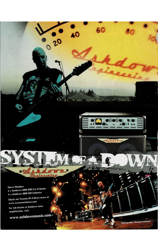Ashdown Engineering - Shavo Odadjian of System Of A Down - 2005 Print Ad