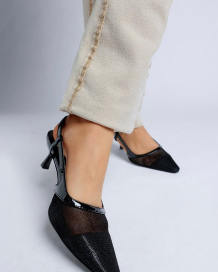 Florina Snip-Toe Slingback Heel Sandals