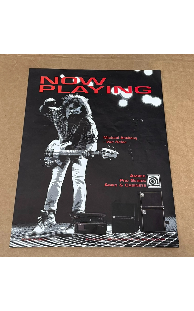 AMPEG AMPS - MICHAEL ANTHONY of VAN HALEN - 1995 Print Advertisement