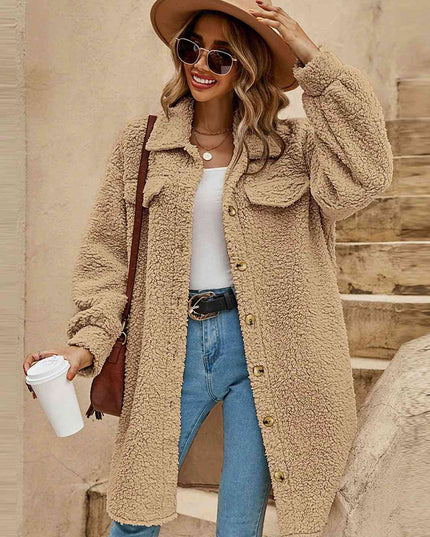 Women Collared Button Down Coat