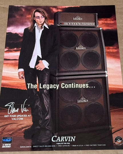 CARVIN AMPS - STEVE VAI - 2008 Print Advertisement