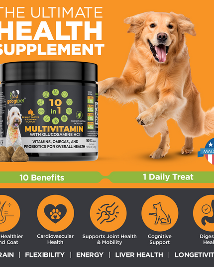 10 in 1 Multivitamin Chews for Dogs (Peanut Butter & Pumpkin Flavor)