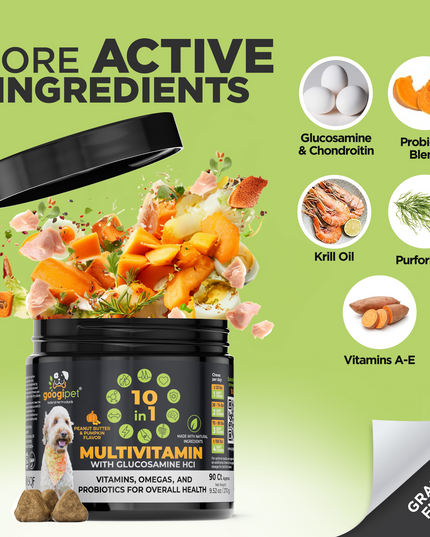 10 in 1 Multivitamin Chews for Dogs (Peanut Butter & Pumpkin Flavor)