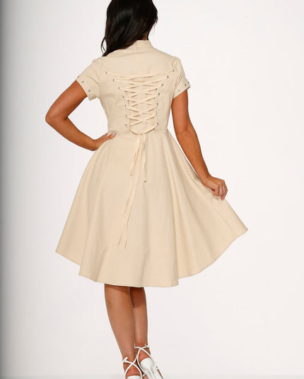 10273 Battalion Khakis HiLo Swing Dress