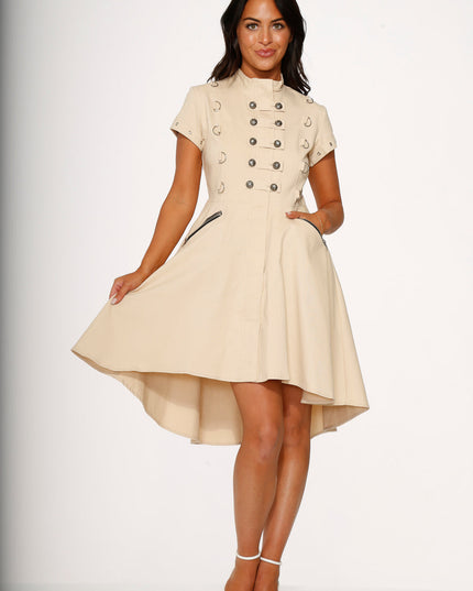 10273 Battalion Khakis HiLo Swing Dress