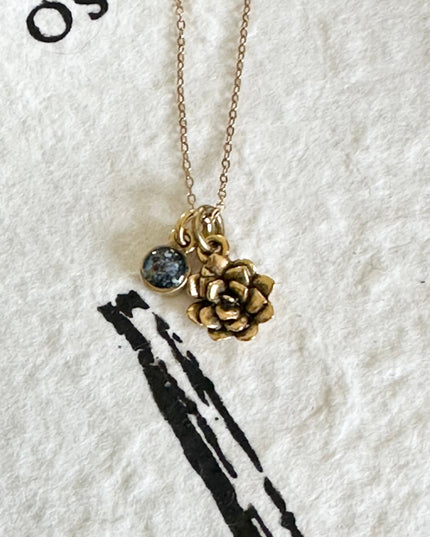 Succulent Flower Necklace