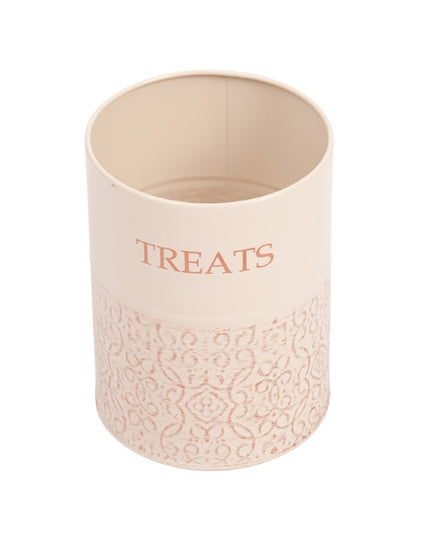 Country Living Dog Treat Canisters - Set of 2 Carbon Steel Jars with Bamboo Lids – White Swan
