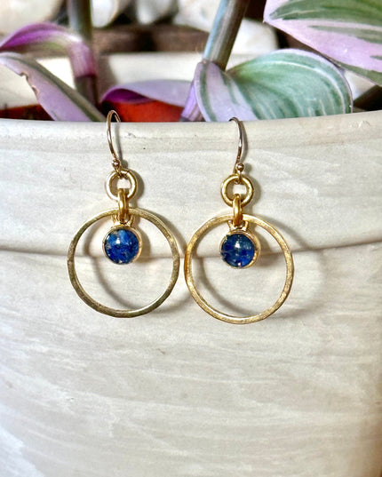 Ava Hammered Circle Earrings