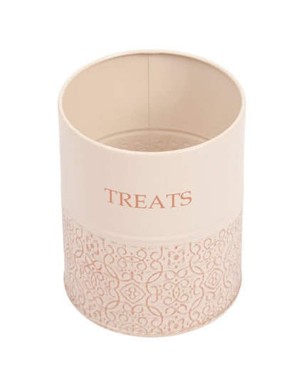 Country Living Dog Treat Canisters - Set of 2 Carbon Steel Jars with Bamboo Lids – White Swan