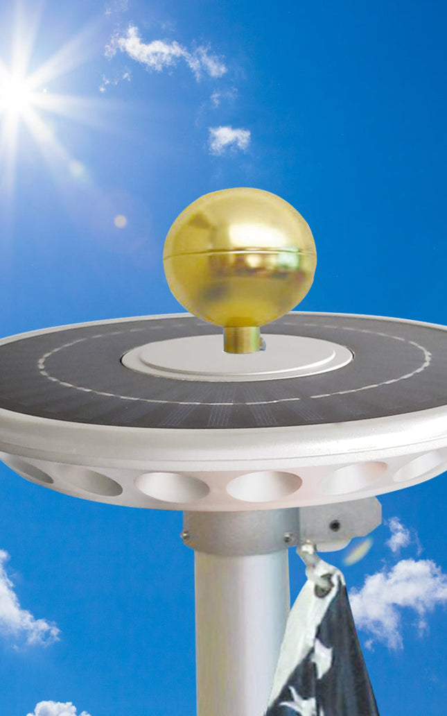 Double Row Solar Flagpole Top Light - 40 LED