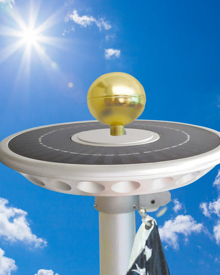 Double Row Solar Flagpole Top Light - 40 LED