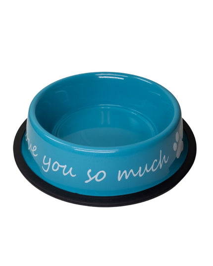 I LOVE YOU SO MUCH Modern Stainless Steel Dog Bowl – 24oz