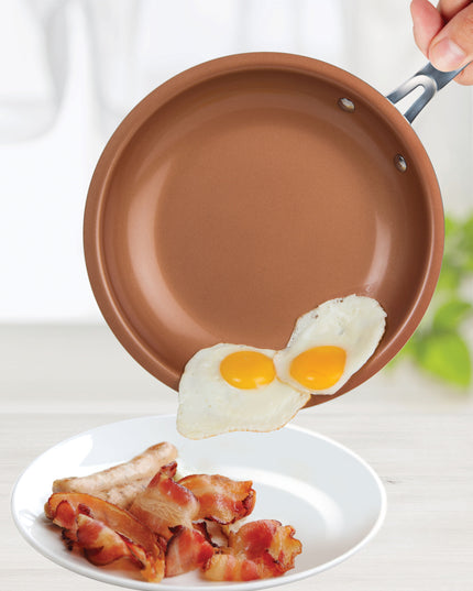 MASTERPAN Ceramic Nonstick Copper Color Frypan & Skillet, 10" (25cm)