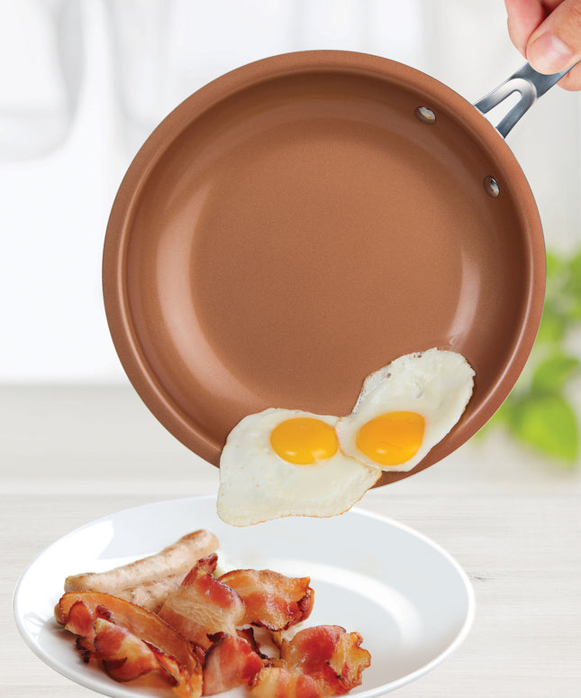 MASTERPAN Ceramic Nonstick Copper Color Frypan & Skillet, 10" (25cm)