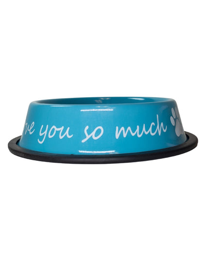 I LOVE YOU SO MUCH Modern Stainless Steel Dog Bowl – 24oz