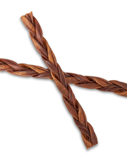 Braided Collagen Stick Dog Treats for Joint Health - 12-Inch Standard (4-Pack)