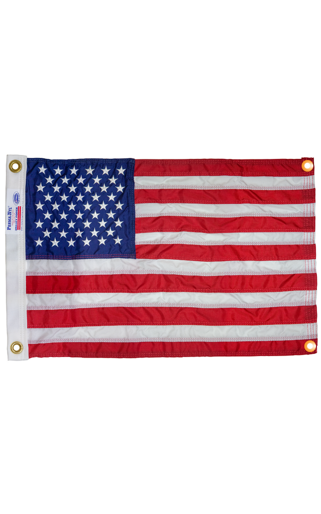Nylon American Flag with Grommets Along Edges for Wall Hanging - Indoor or Outdoor *Made in USA*