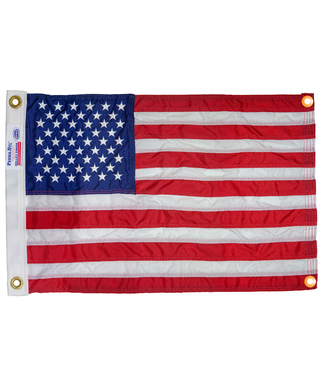Nylon American Flag with Grommets Along Edges for Wall Hanging - Indoor or Outdoor *Made in USA*