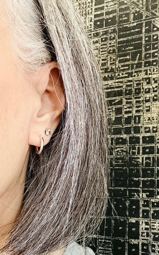 Sterling Silver Huggie Hoop Earrings