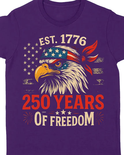 250 Years Of Freedom Shirt | Happy 250th Birthday USA Shirt | America 250th Anniversary Tee | US Flag Vintage Style T-Shirt 682533