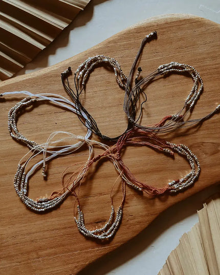 Terra Layered Bracelets in Silver