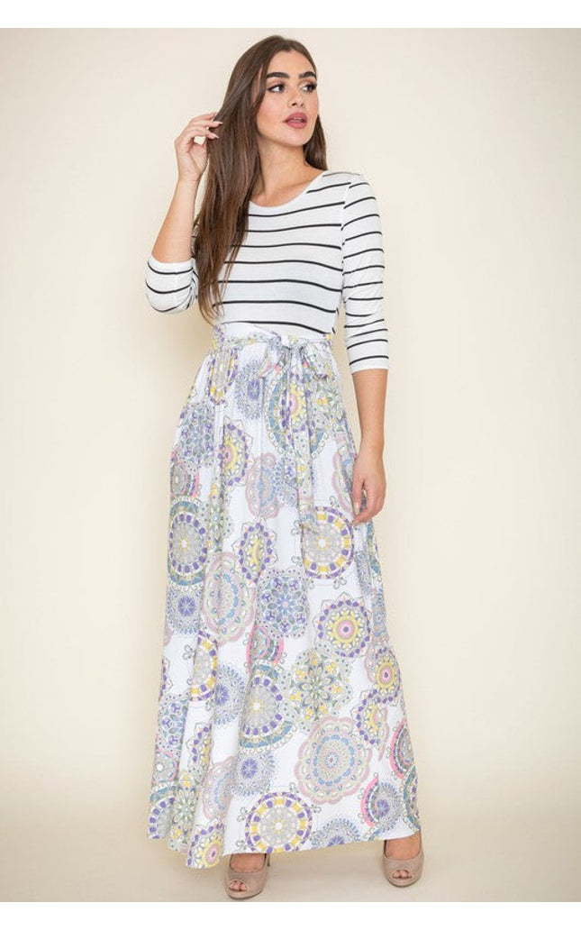 Sash Maxi Dress With Pockets