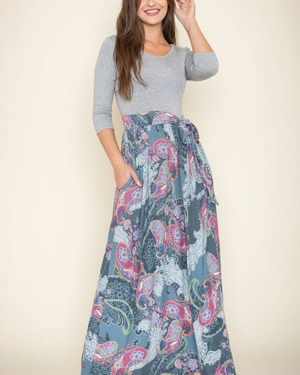 Sash Maxi Dress With Pockets