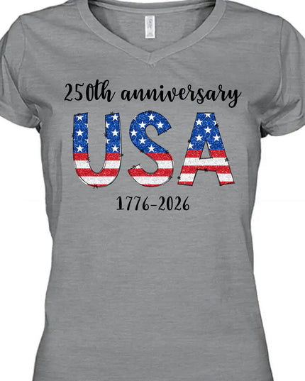 Happy 250 Years Birthday USA Shirt | America Anniversary | 4th of July Shirt | Independence Day Shirt 682482