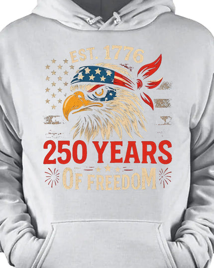 250 Years Of Freedom Shirt | Happy 250th Birthday USA Shirt | America 250th Anniversary Tee | US Flag Vintage Style T-Shirt 682533