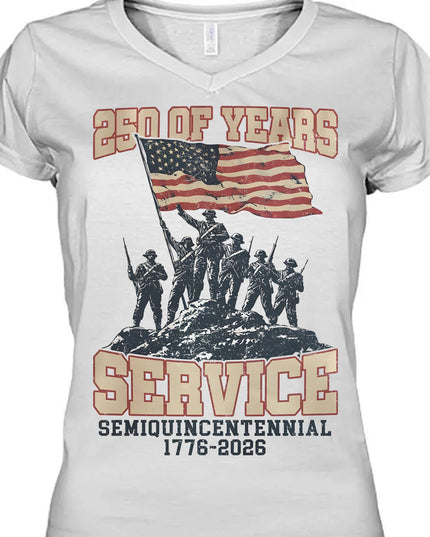 250 Years Of Service Shirt | Happy 250th Birthday USA Shirt | America 250th Anniversary Tee | Independence Day T-Shirt 682562