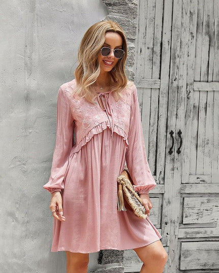 Long sleeve peasant dress