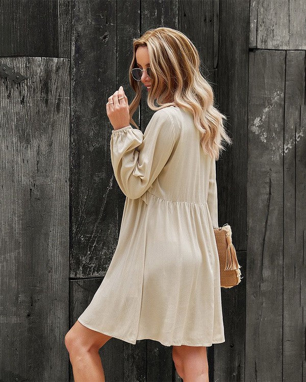 Long sleeve peasant dress