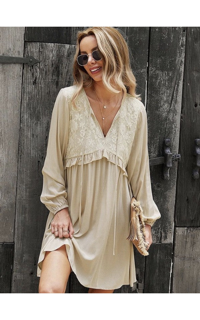 Long sleeve peasant dress