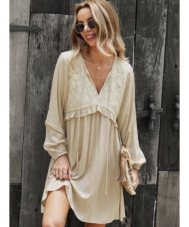 Long sleeve peasant dress