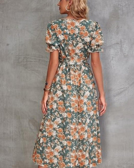 Floral Dress with Slit