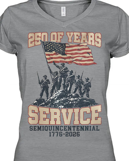 250 Years Of Service Shirt | Happy 250th Birthday USA Shirt | America 250th Anniversary Tee | Independence Day T-Shirt 682562