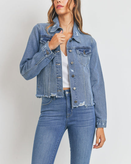 Vintage Distressed Denim Jacket