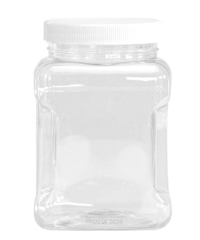 Clear PET Plastic Grip Dry/Liquid Food Storage Jars w/ Caps (Food Grade - BPA Free)
