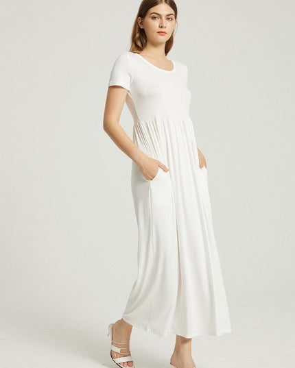 Women's Summer Casual Maxi Dress With Pocket