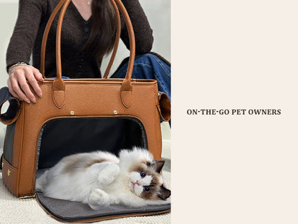 Premium Leather Pet Carrier