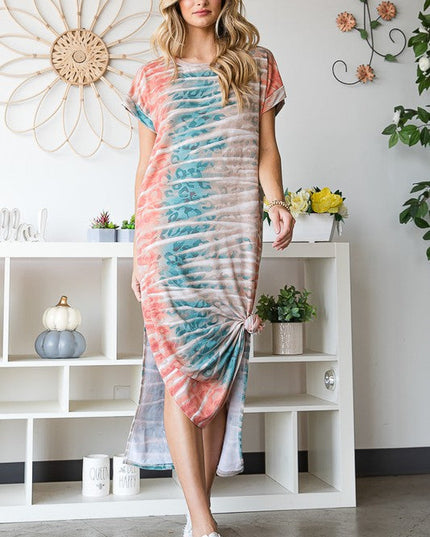 PLUS Side Slits Maxi Dress