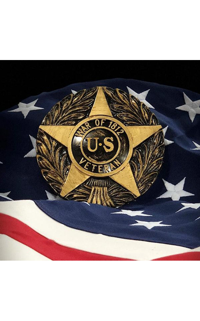 War of 1812 Veteran Grave Marker & Flag Holder with Aluminum Ground Spike