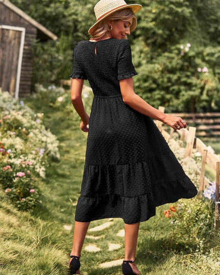 Swiss Dot Midi Dress