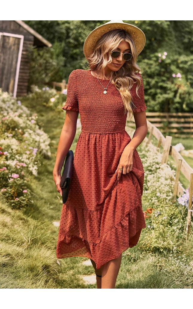 Swiss Dot Midi Dress