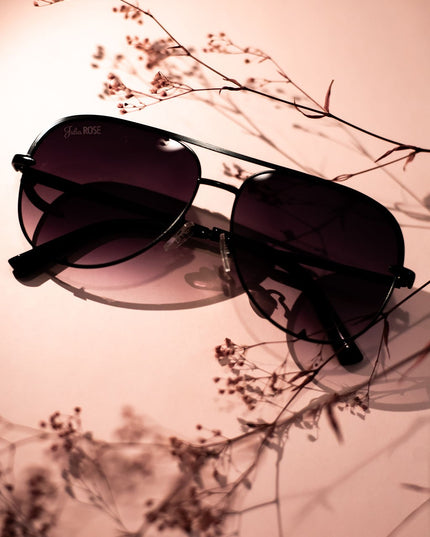 Ready to Ship | The Alex  Black/Black - High Quality Unisex Aviator Sunglasses
