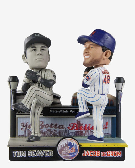 Tom Seaver & Jacob Degrom New York Mets Then And Now MLB Bobblehead