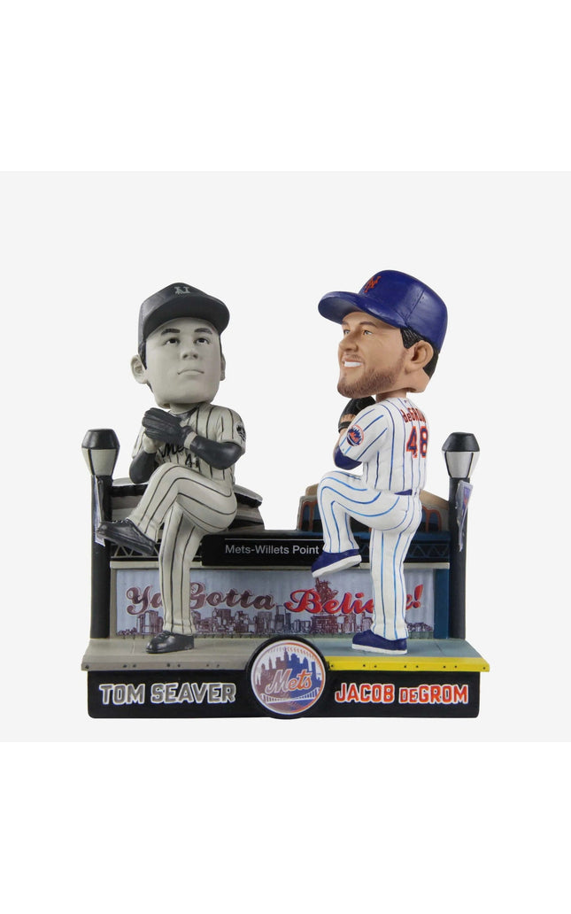 Tom Seaver & Jacob Degrom New York Mets Then And Now MLB Bobblehead