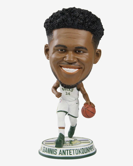 Giannis Antetokounmpo Milwaukee Bucks Home Jersey Bighead NBA Bobblehead